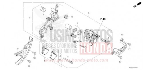 REAR BRAKE CALIPER CRF250RXN de 2022
